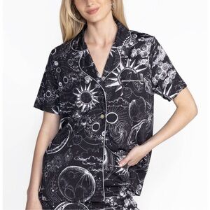JOHNNY WAS MINA XL THE SHORT PJ CELESTIAL SLEEP SHIRT SUN MOON STARS NWT RARE!